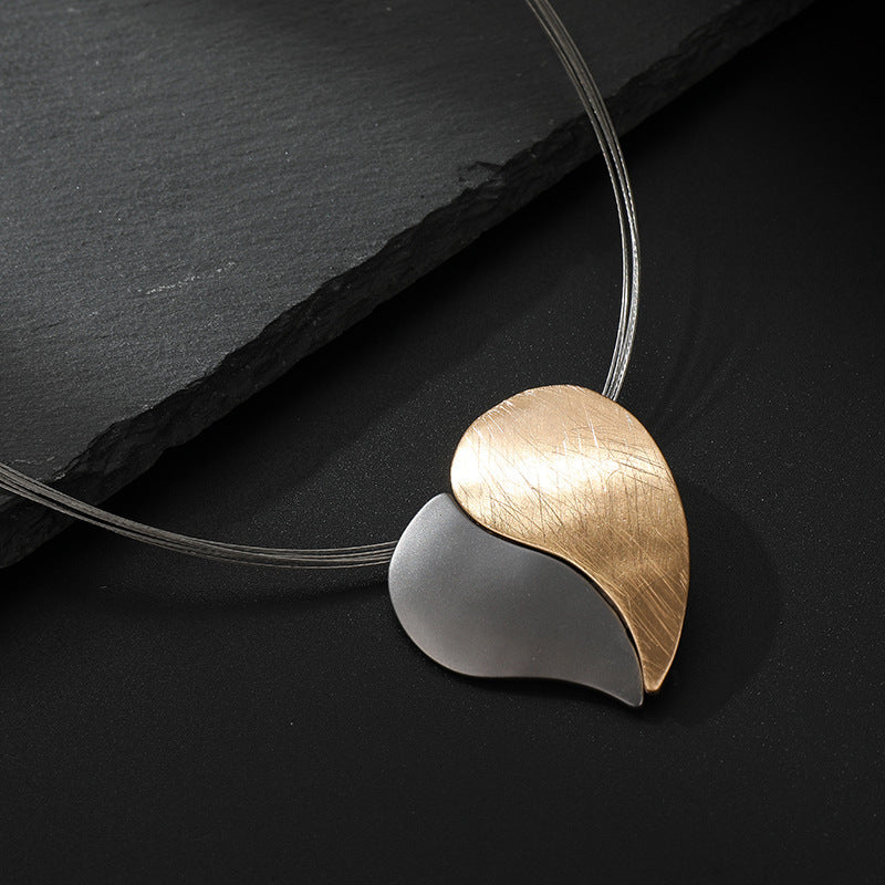 Fashion Choker Love Pendant Stitching Female