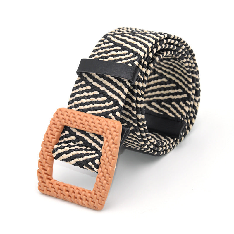 Fashion All-match Literary Fan Cotton And Linen Wide Girdle