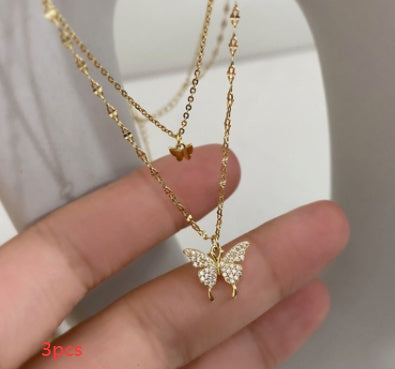 Farbig funkelnde Schlüsselbeinkette Chokerhalskette für Damen