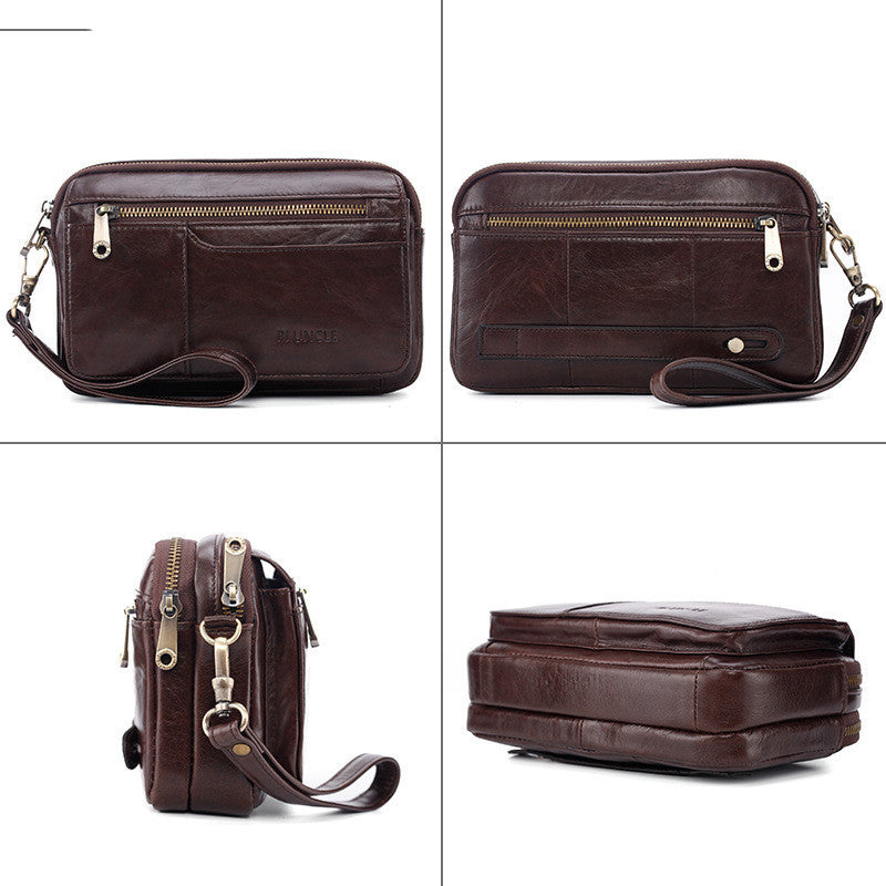 حقيبة كلاتش جلدية للرجال على شكل مظروف حقيبة كلاتش للرجال حقيبة كلاتش بسعة كبيرة