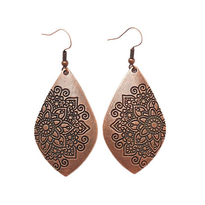 Retro Women's Fashion Personalized Printed Earrings