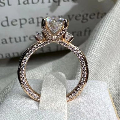 Three-Life Stone Moissanite Women's Ring