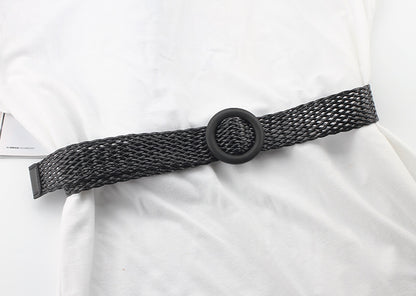 Fashion All-match Literary Fan Cotton And Linen Wide Girdle