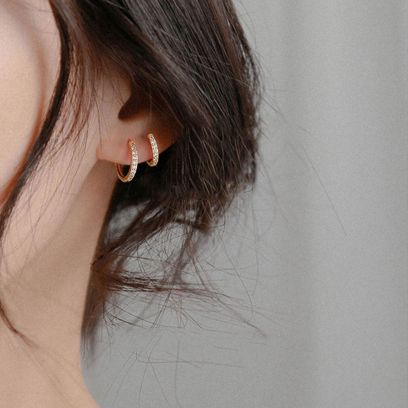 Women's Fashion Temperament Silver Earrings Buckle