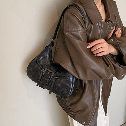 Women's One-shoulder Niche Original Design New Autumn And Winter Maillard Style Underarm Bag