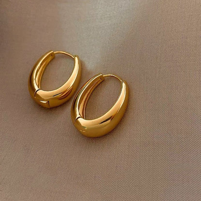 Female 2 Vintage Circle Earrings Special-interest Design Metal Earrings