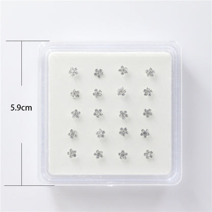 Colorful Spot Drill Flower Shape Nose Stud