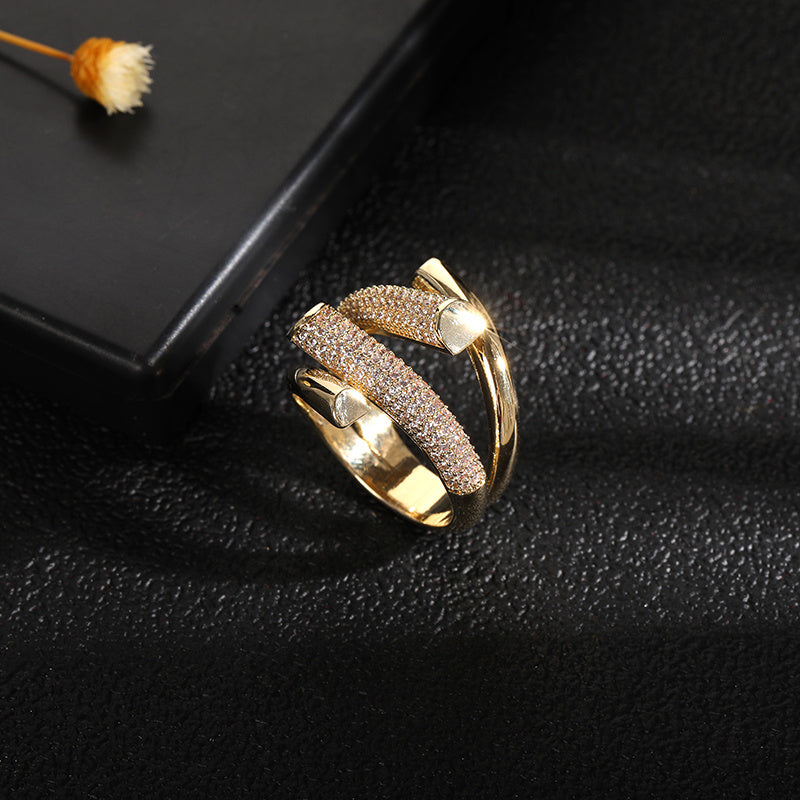 خاتم نسائي متناسق بتصميم إصبع السبابة