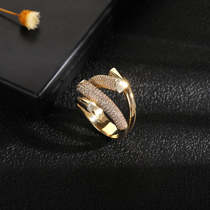 خاتم نسائي متناسق بتصميم إصبع السبابة