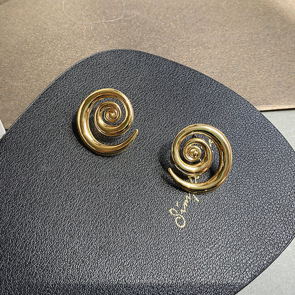 Geometric Rotation 18K Gold Earrings