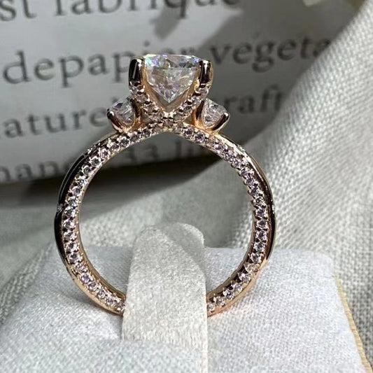 Three-Life Stone Moissanite Women's Ring