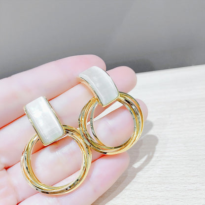 Korean Fashion Opal Earrings Personalized Earrings