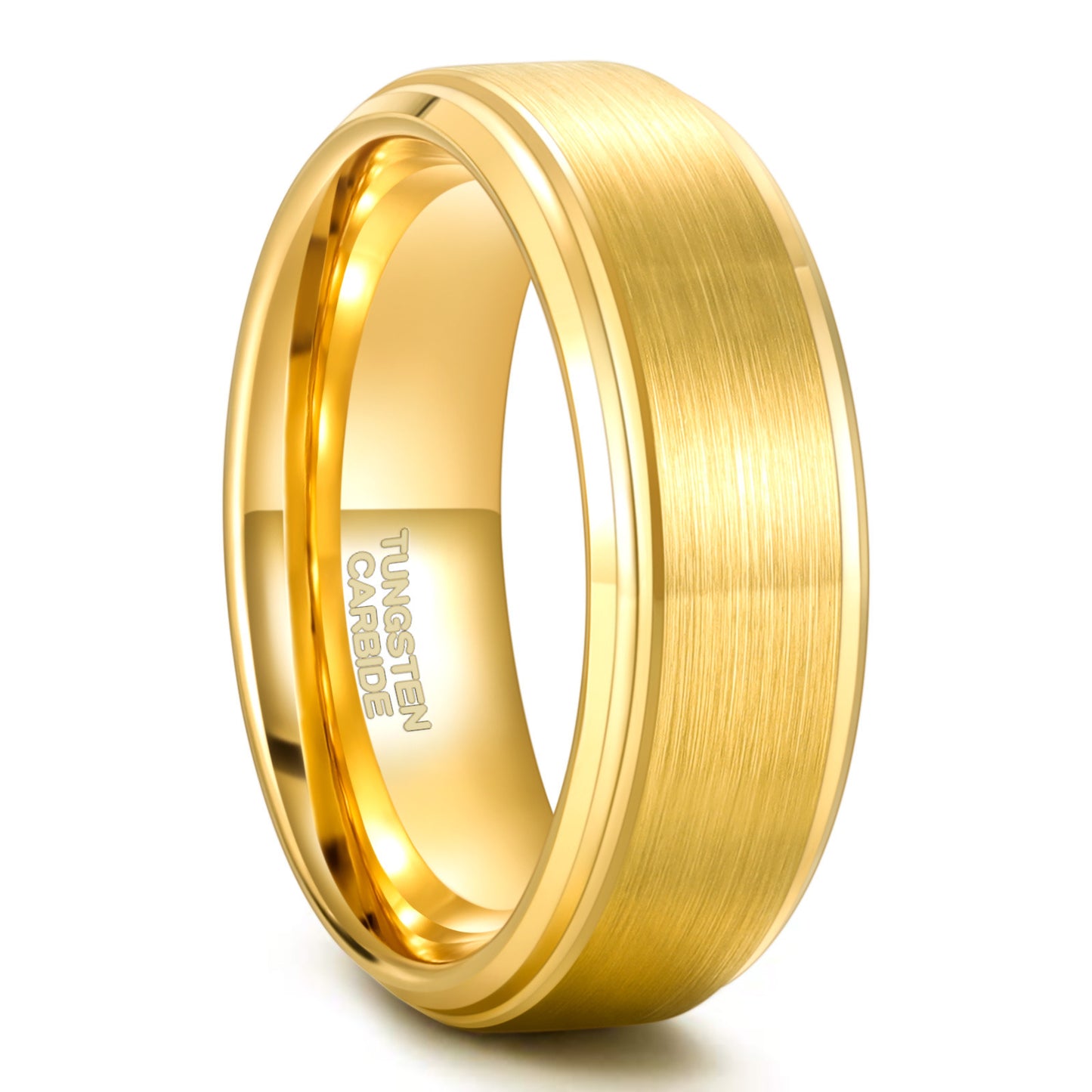 European And American Gold Ring Simple Couple