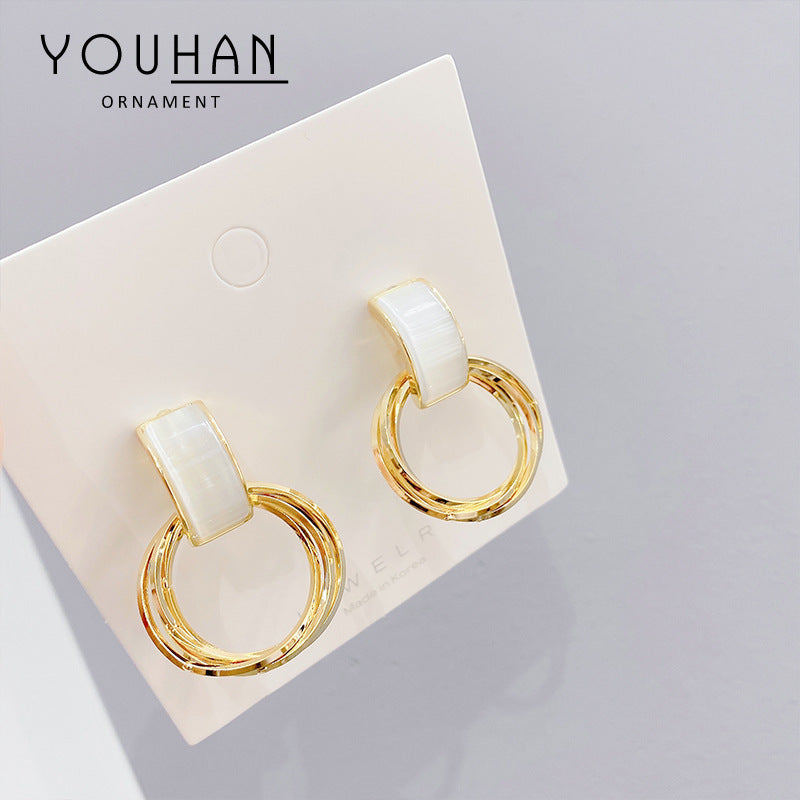 Korean Fashion Opal Earrings Personalized Earrings
