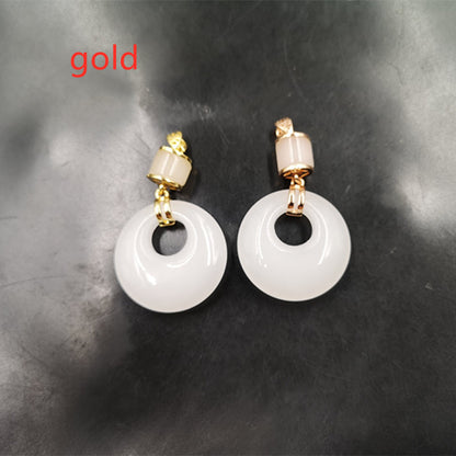 Gold Silk Jade Safe Buckle Inlaid Pendant