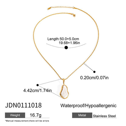 Stainless Steel Pearl Necklace Female Niche