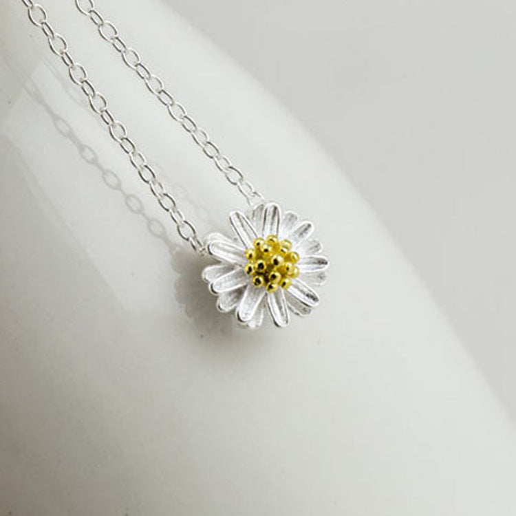 925 Silver Necklace Korean Fashion Style Small Jewelry Set