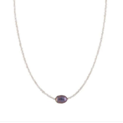 Artistic Vintage Bead Necklace Natural Freshwater Pearl