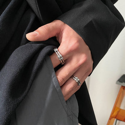 Bone Design Ring Made Of Titanium Steel For Men