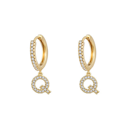 Women's Korean Style Small Earrings Half Circle