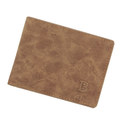 New Fashion Men's Short Vintage Frosted Wallet