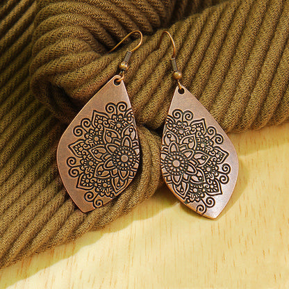Retro Women's Fashion Personalized Printed Earrings