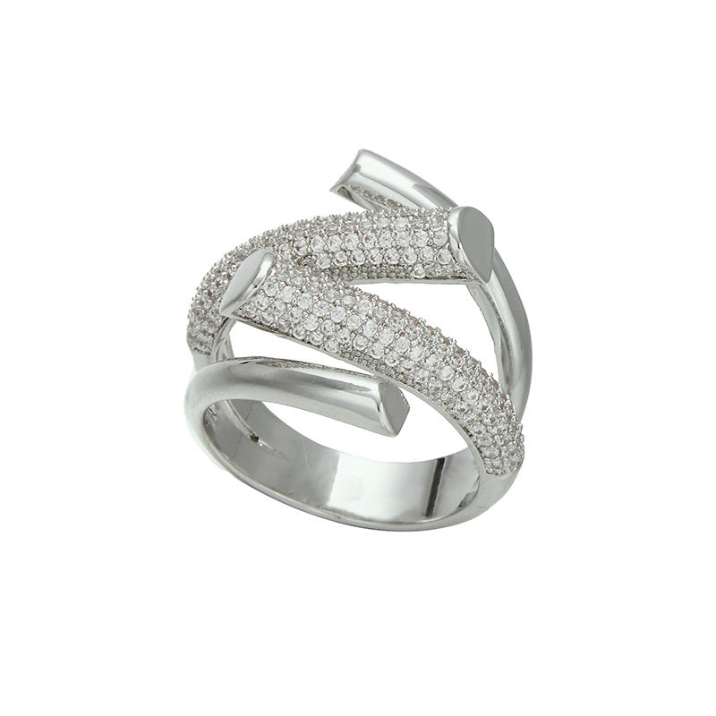 خاتم نسائي متناسق بتصميم إصبع السبابة