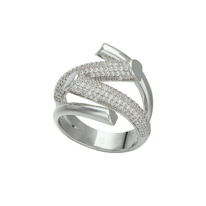 خاتم نسائي متناسق بتصميم إصبع السبابة