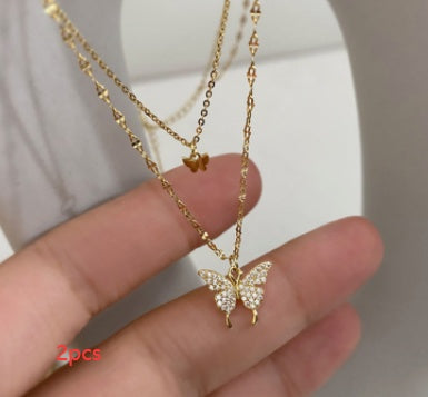 Farbig funkelnde Schlüsselbeinkette Chokerhalskette für Damen